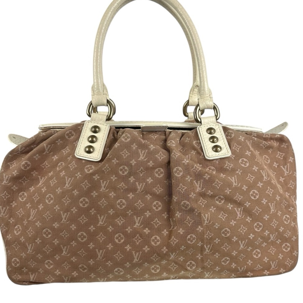 Louis Vuitton Brown Monogram Jacquard Satchel with Ivory Handles